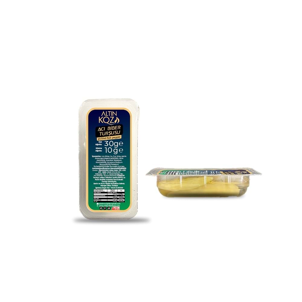 10 G TEK KULLANIMLIK PAKET YAKAN BİBER TURŞUSU (KOLİ = 192 ADET)